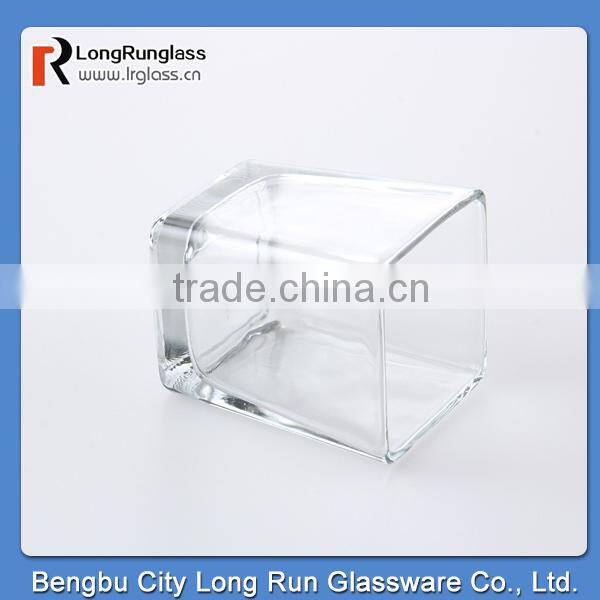LongRun wedding decoration china supplier clear square angle wine glass whisky glass