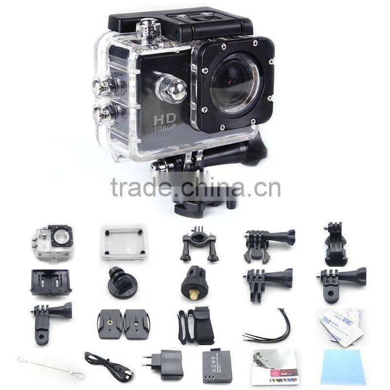 Full HD SJ4000 1080P 12MP Car Cam Sports DV Action Waterproof Camera Black