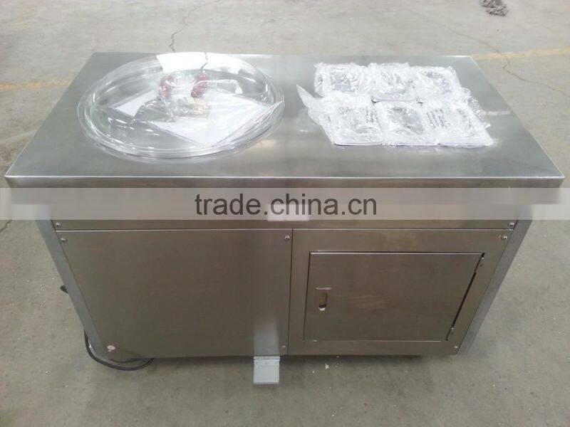 2016 Frozen yogurt fruit instant ice cream rolls machine with real fruits in Thailand