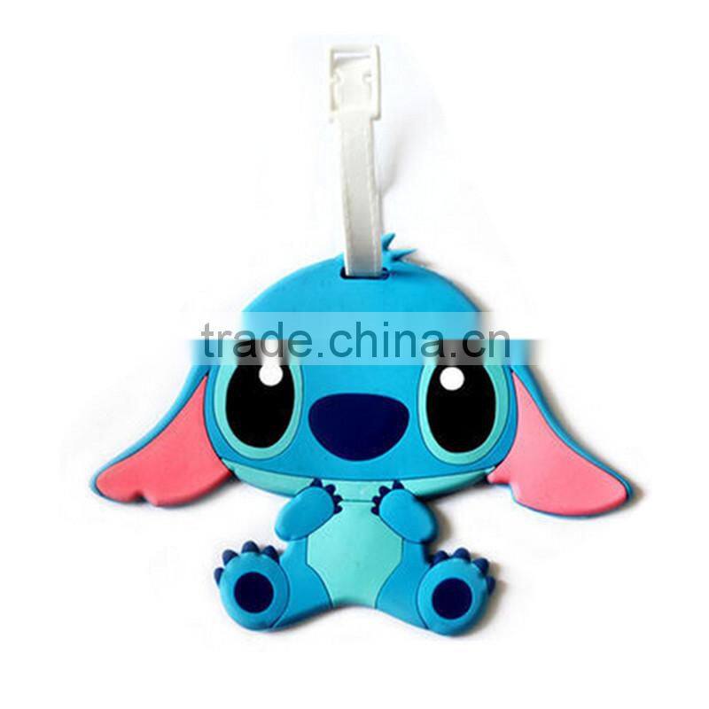 Soft pvc silicone custom made plastic luggage tags pvc manufacture