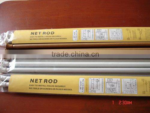 spring tension pole metal rotatable rod