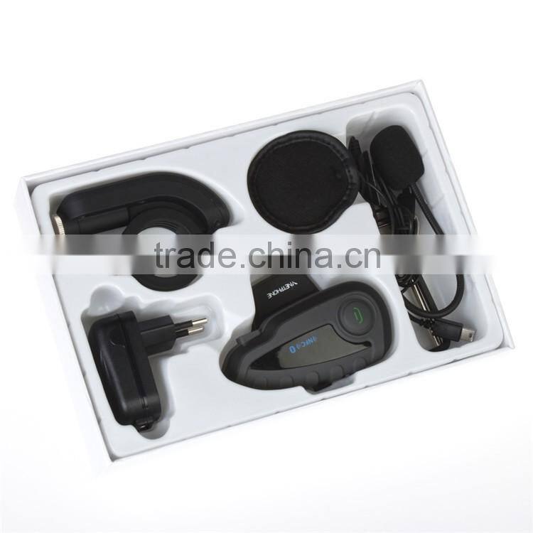 2016 New v8 1200m helmet talkie walkie bluetooth stereo headset motobike helmet with microphone