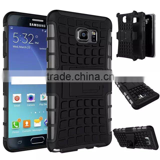Low MOQ Hybrid design tpu pc hybrid combo phone case for samsung note 5 China make