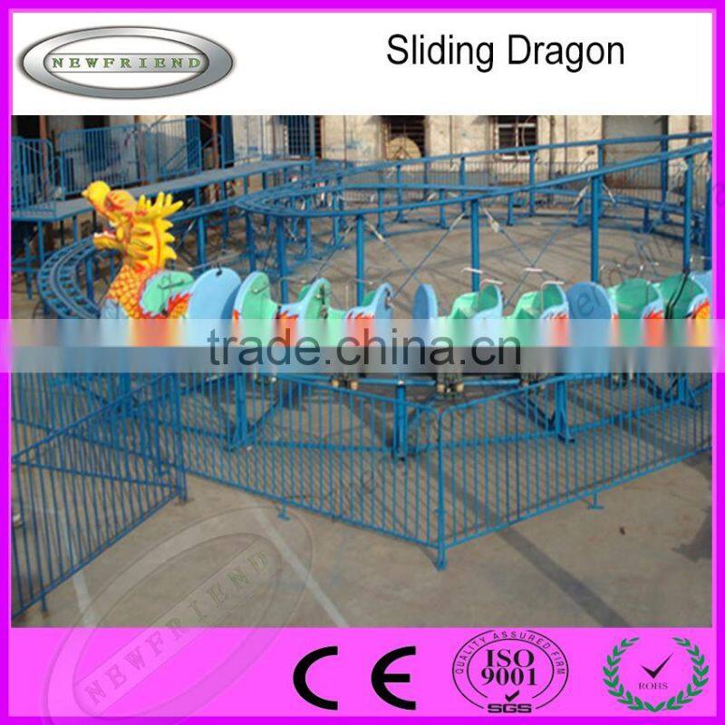 China suppier ride amusement roller coaster train for sale sliding dragon