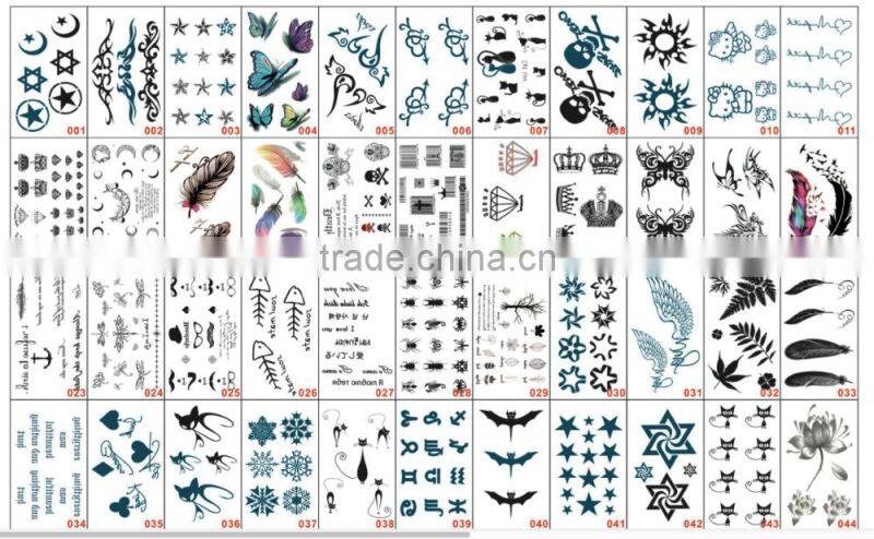 water transfer colorful cute customized ribbon ice cream temporary kids body tattoo