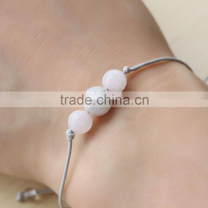 Natural stone pink stone bracelet