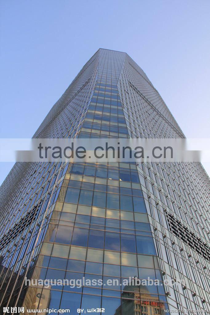 5mm lake blue reflective glass with softcoating