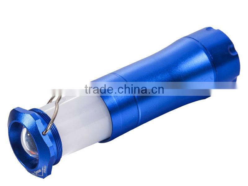 2-in-1 mini led camping lighting flashlight metal lantern light