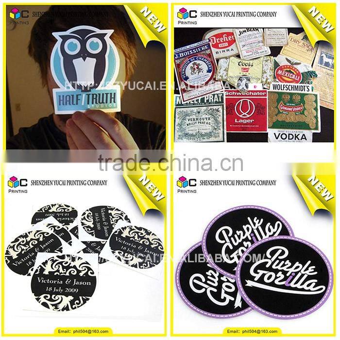 Custom printed die cut vinyl pvc sticker