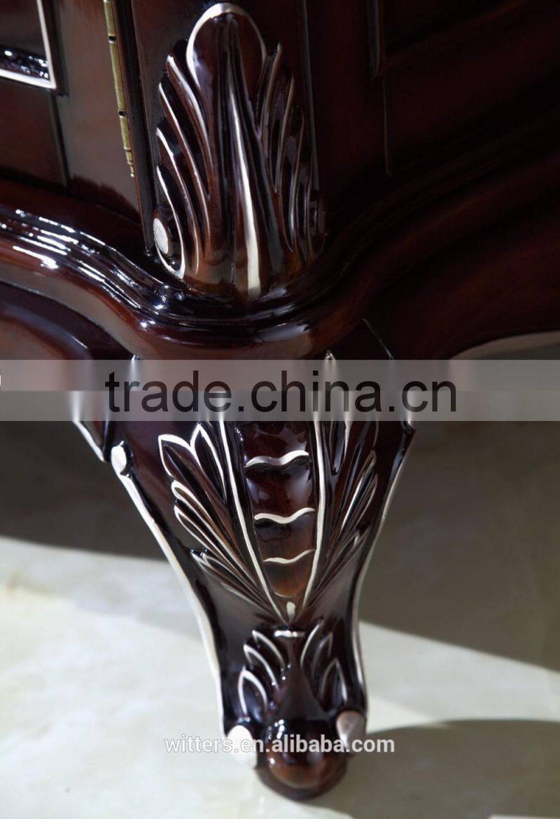 Classic bathroom furniture black bathroom vanity set Sliding door bathroom vanities with mirror WTS622