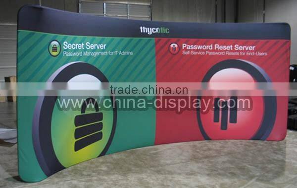 Hot sale curved/straight/S-shape tension fabric wall stand display system