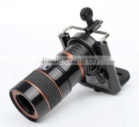 Optical 8X zoom lens for mobile phone iphone 4 4s bar phone with universal tripod