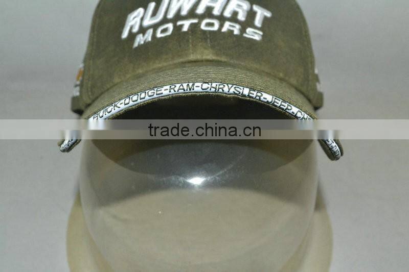 Professional custom dark green, 100% polyester, logo in front of the 3 d embroidery, 58 cm size