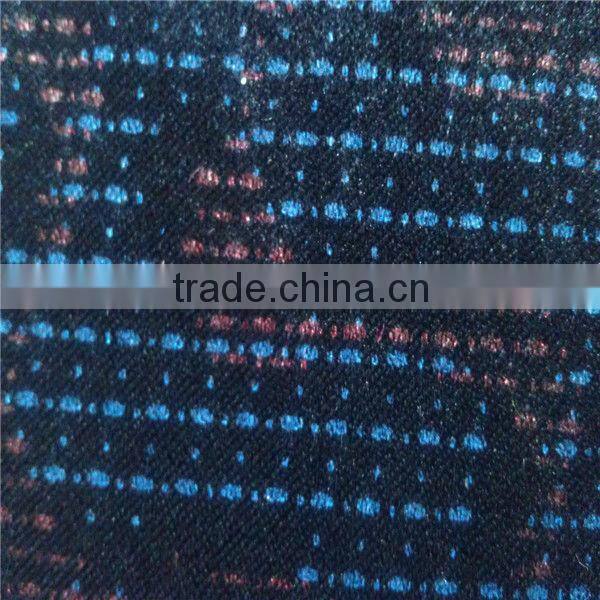 High quality good strech printing korean velvet /uphostery fabric