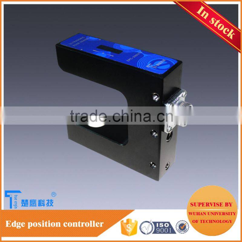 Web guiding edge position ultrasonic sensor
