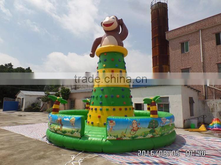 monkey inflatable mini climbing wall for kids and children play games