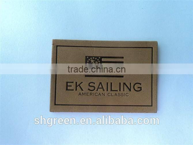 Durable genuine cowhide leather labels