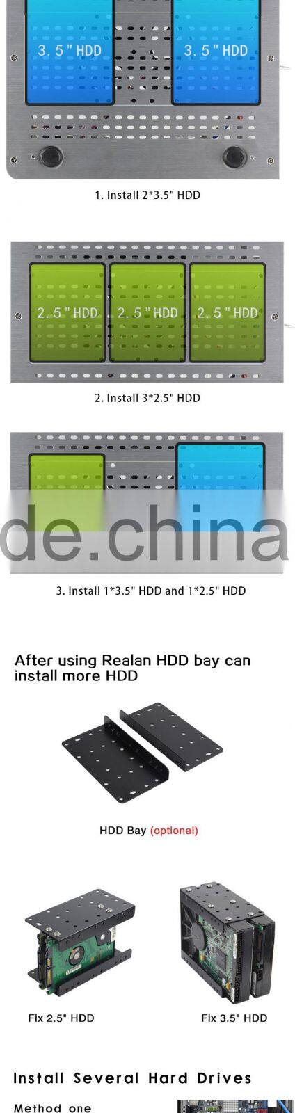 Realan Good Types of Computer Motherboard Computer PC Case Gaming Desktops