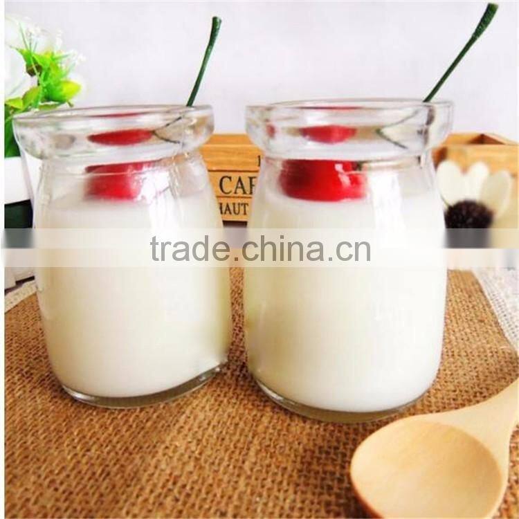Factory direct sale & microwave safety pudding glass bottle milk cup 100ml in stock.