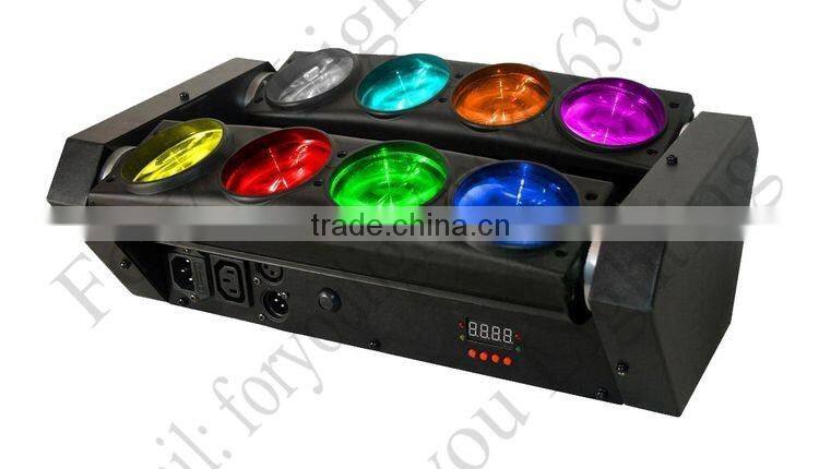 FORYOU 8pcs 10W 12W RGBW QUAD Martin DMX Professional RUSH Multibeam 2 LED Stage DJ Sharpy Beam Spider Light