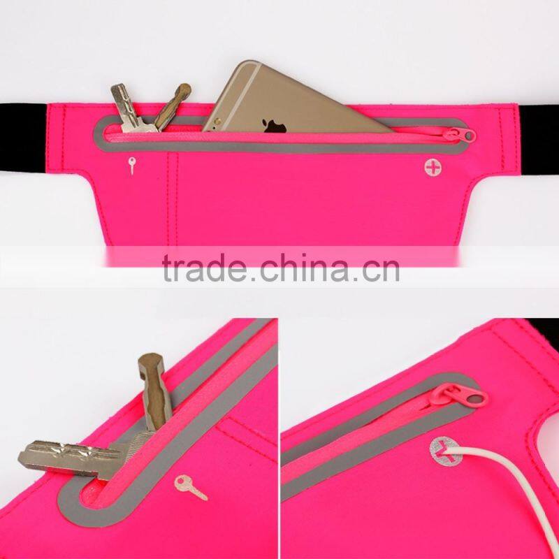 wholesale spandex running flip belt waist pack pouch phone bag