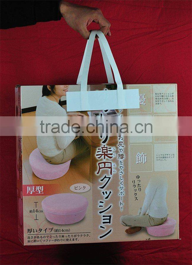 Flat twisted handle stick on paper carton box can weight 20kg