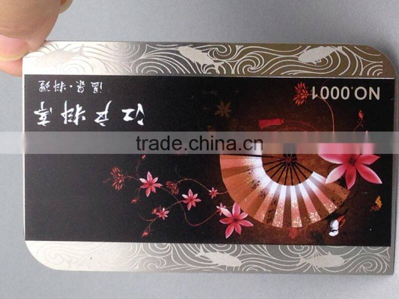 CR80 Metal magnetic card with QR code