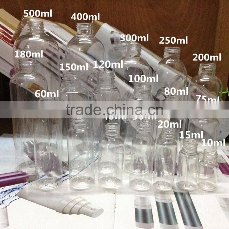 10ml 15ml 20ml 30ml 50ml 60ml 75ml 100ml 120ml Empty PET Clear Spray Bottles