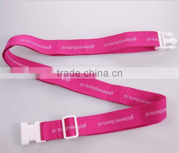 colorful heat transfer polyester luggage belt, travel luggage belt, luggage strap