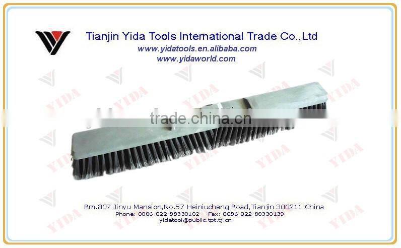 outdoor wooden push broom