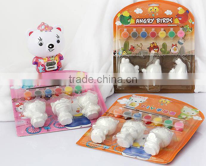 Non-toxic Gypsum graffiti toy with paint set for children