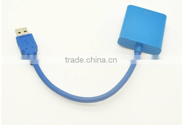 USB 3.0 to VGA Video Card Adapter vga to usb adapter USB male to VGA female adapter for Windows 7/ 8