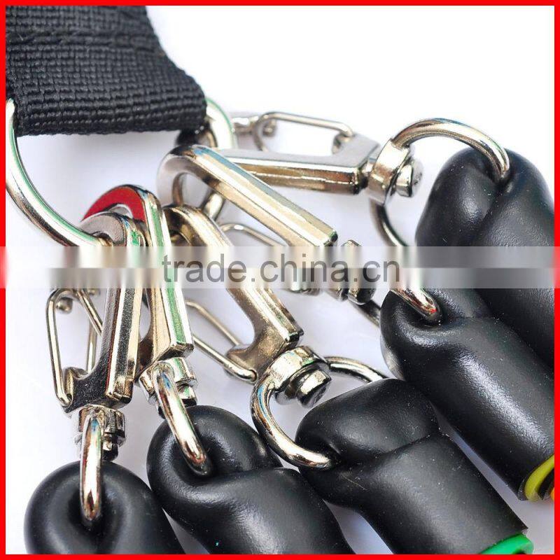 11 PCS Resistance Band Set Yoga Pilates Abs Exercise Fitness Tube Workout Bands