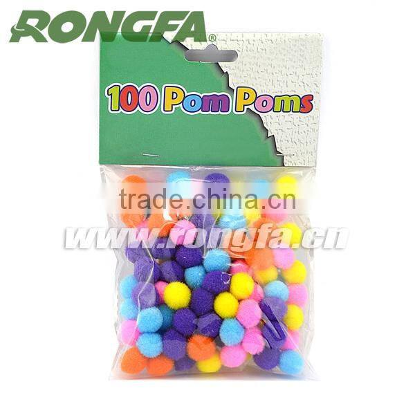 Good Quality colored bulk plush pom poms for DIY craft