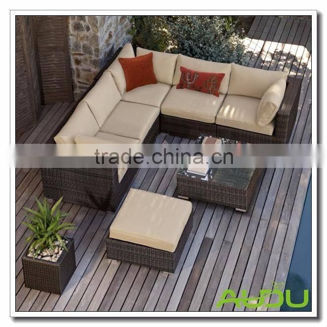 Audu Fabric And Wicker 4 Piece Lounge Setting