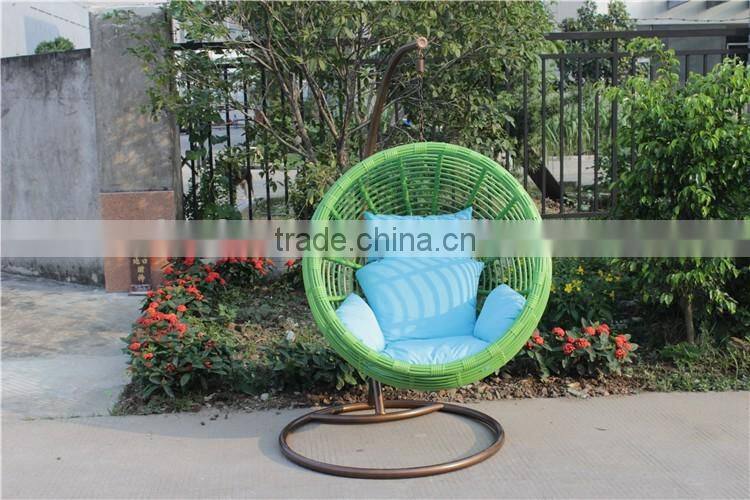 Elegant Stylish Rattan Wicker Indoor Cane Swing Chair With Stand For Adults