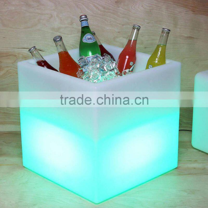 beautiful color changing led square flower pot for party, home decoration