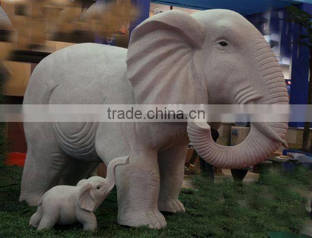 carving marble elephant statue for outdoor decoration
