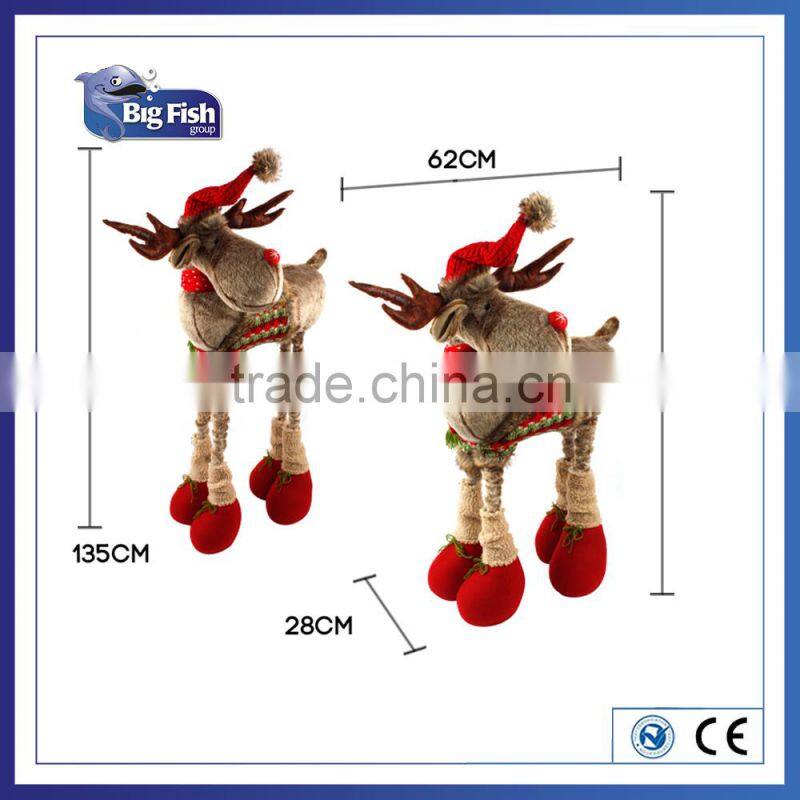 Christmas Decoration Supplies small standing deer elk with retractable legs