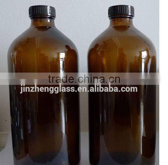 Wholesale Alibaba 35oz 1000ml amber glass reagent bottle with plastic lid