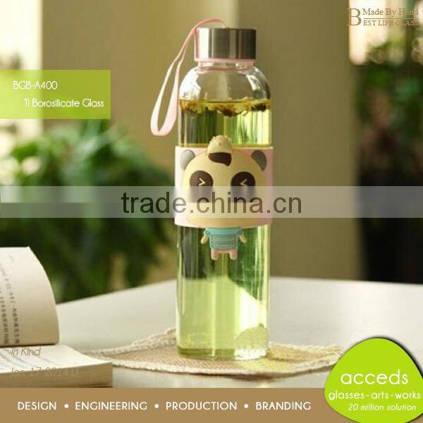 Novelty Healthy Protable Glass 750ml Sports Drink Bottles