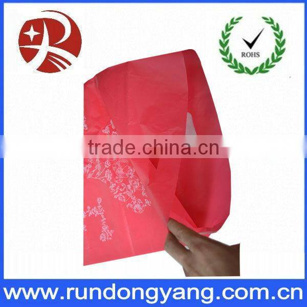 Custom Printed Die Cut Handle Plastic Bag for cap sale