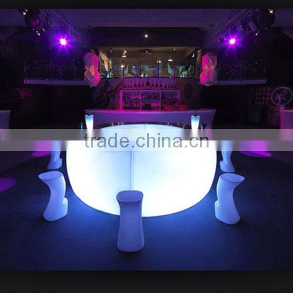 Modern Design Hotel Club Glow LED Bar Counter table/Plastic Led Bar Furniture New Design Events Led Bar Counter