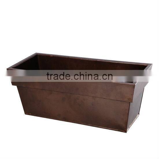 Metal Rectangular flower gardening planter pot