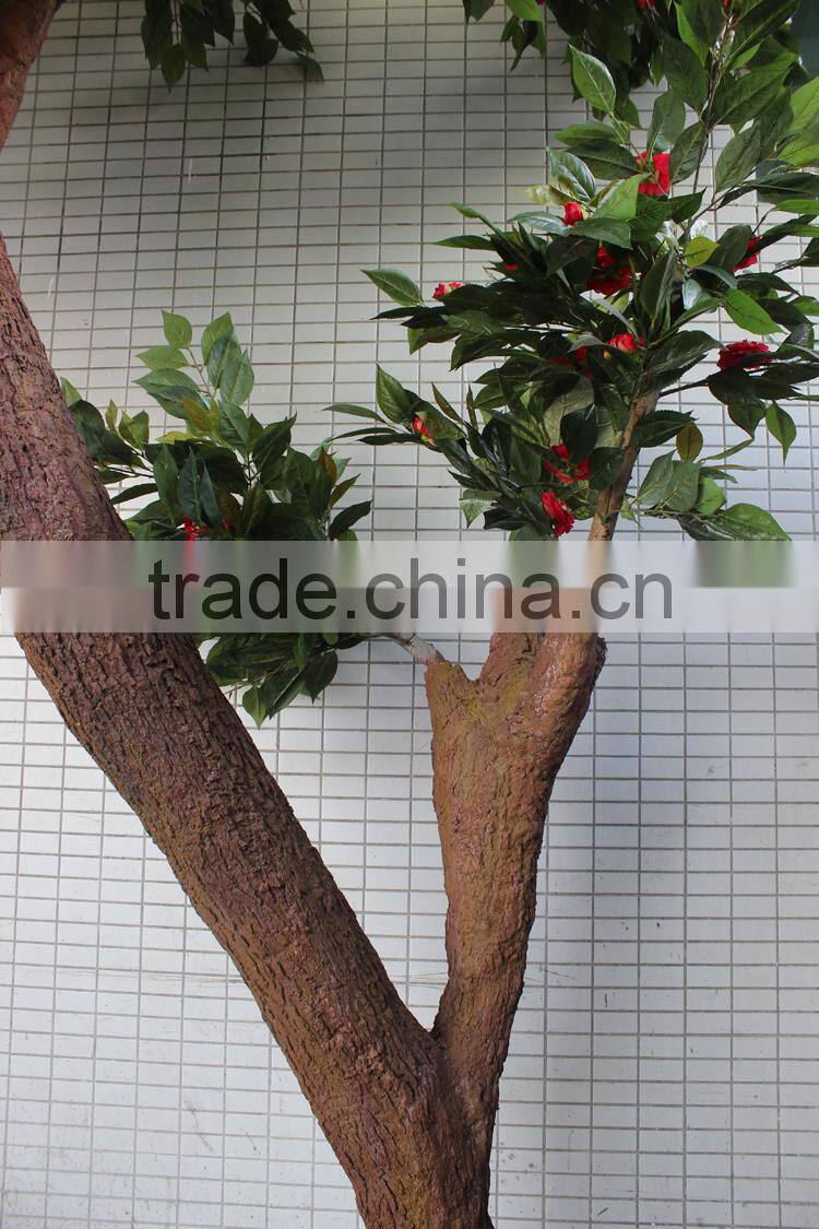home &garden ornament artificial camellia tree with flowers decoration