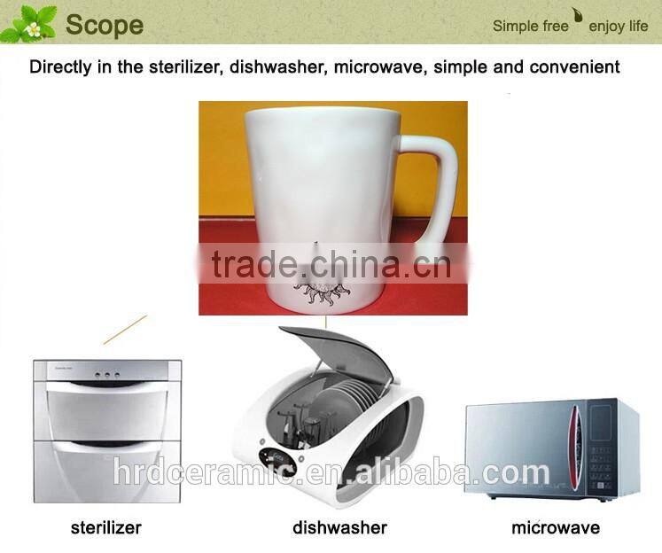 Elegant design durable round 450ml ceramic beautiful coffee cups