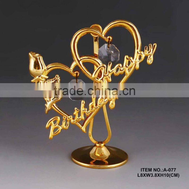 High Quality 24K gold plated Love Heart for girlfriends' gifts