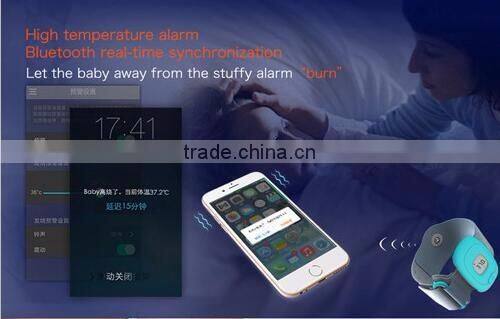 Wearable Smart Electronic Fever Monitor with LCD Display, Baby thermometer, alarm monitoring device with Bluetooth