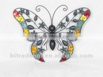 metal colorful butterfly wall art decoration