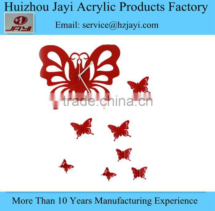 Diy wall clock different shape ,Hot sale acrylic wall clock different shape